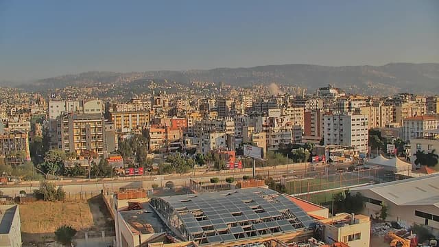 ثبت حمله هوایی اسرائیل به حومه جنوبی بیروت توسط لنز دوربین یونوز